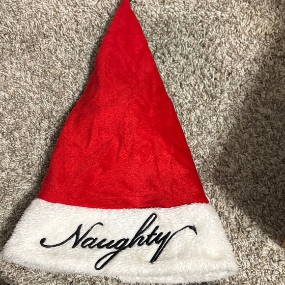 Charming Red and White Holiday Hat - Picture 2 of 2